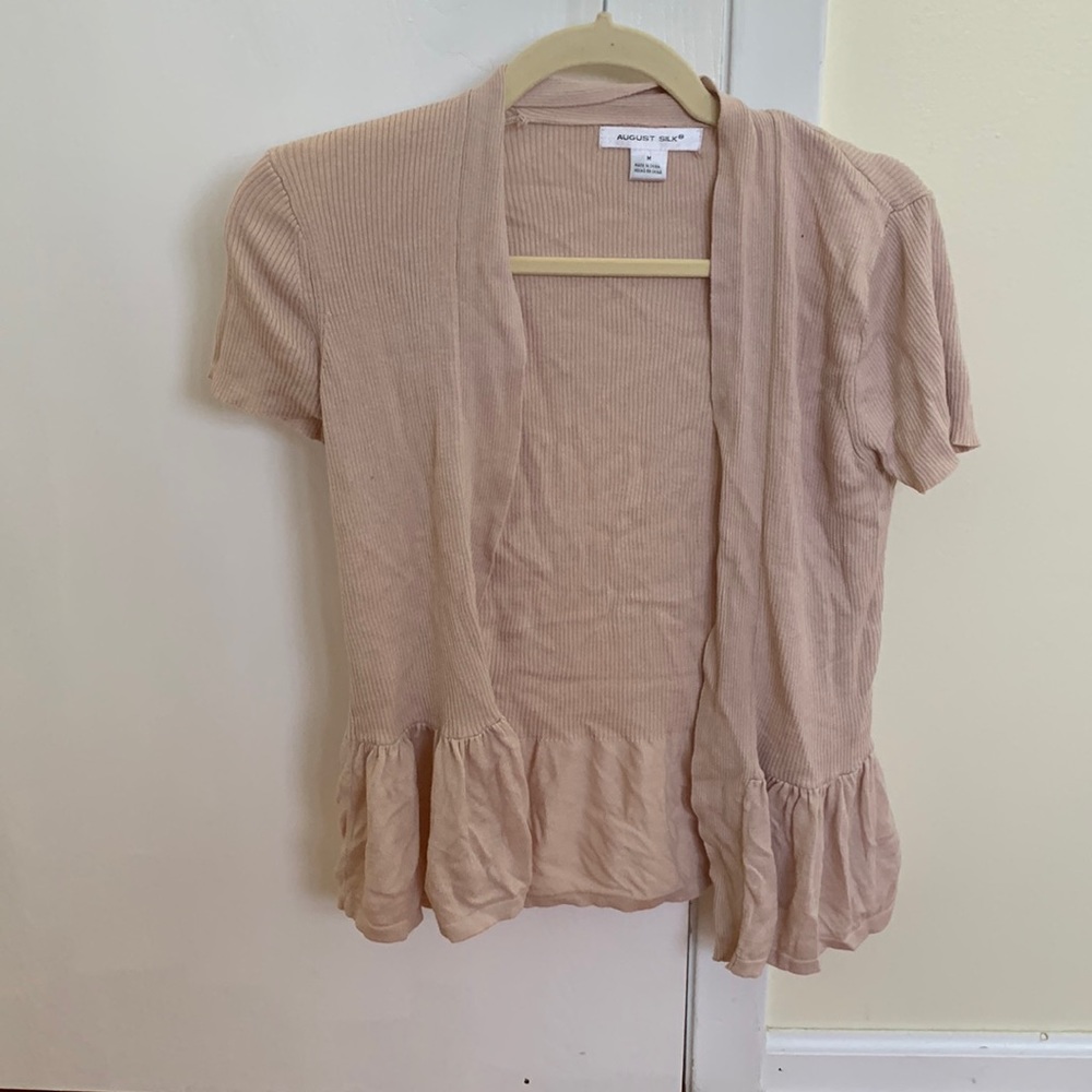 August Silk creme knit cardigan in perfect condition.